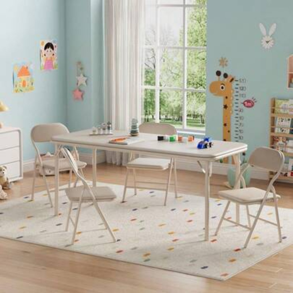 Art Craft Furniture - Kinderactiviteiten-tafelset, opklapbare speeltafel met dik PU-lederen