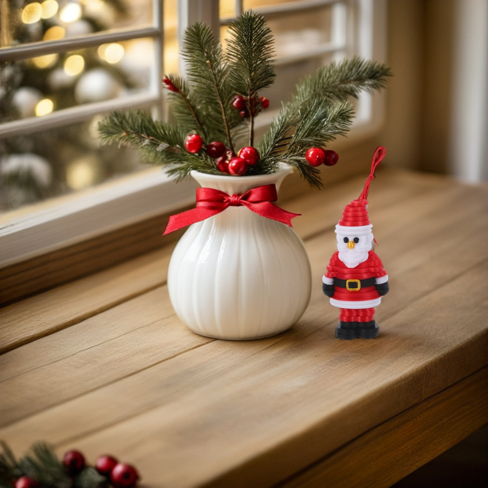 Art And Craft For Xmas - 1Set Button Art Kerstman Ornament DIY