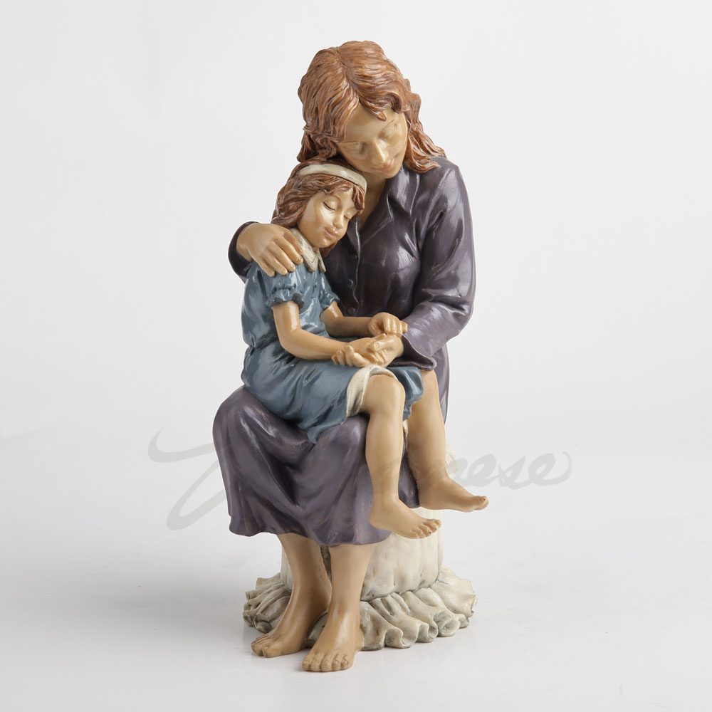 Art And Craft For Mother'S Day - Hars Moeder en Dochter Omhelzing Beeldje