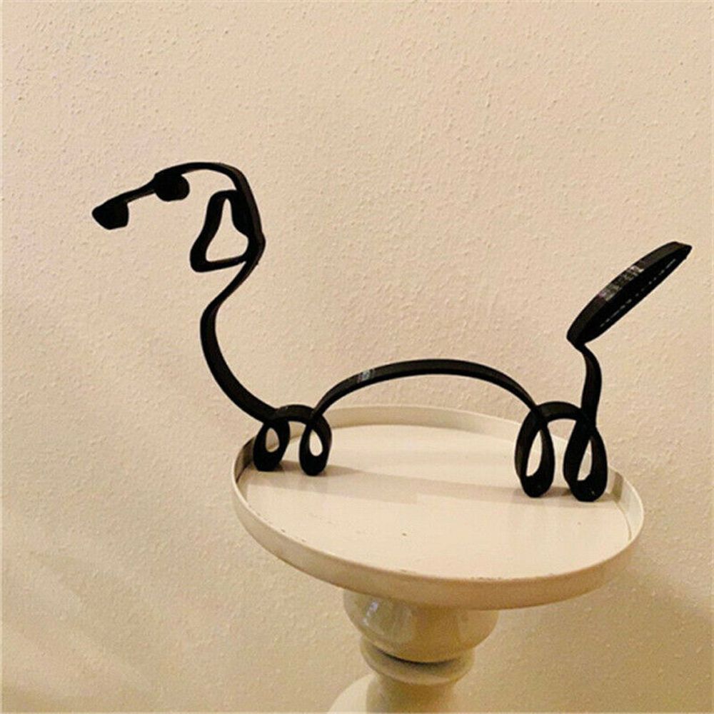 Art Craft Furniture - Smeedijzeren Hond Standbeeld Abstract Bulldog Teckel