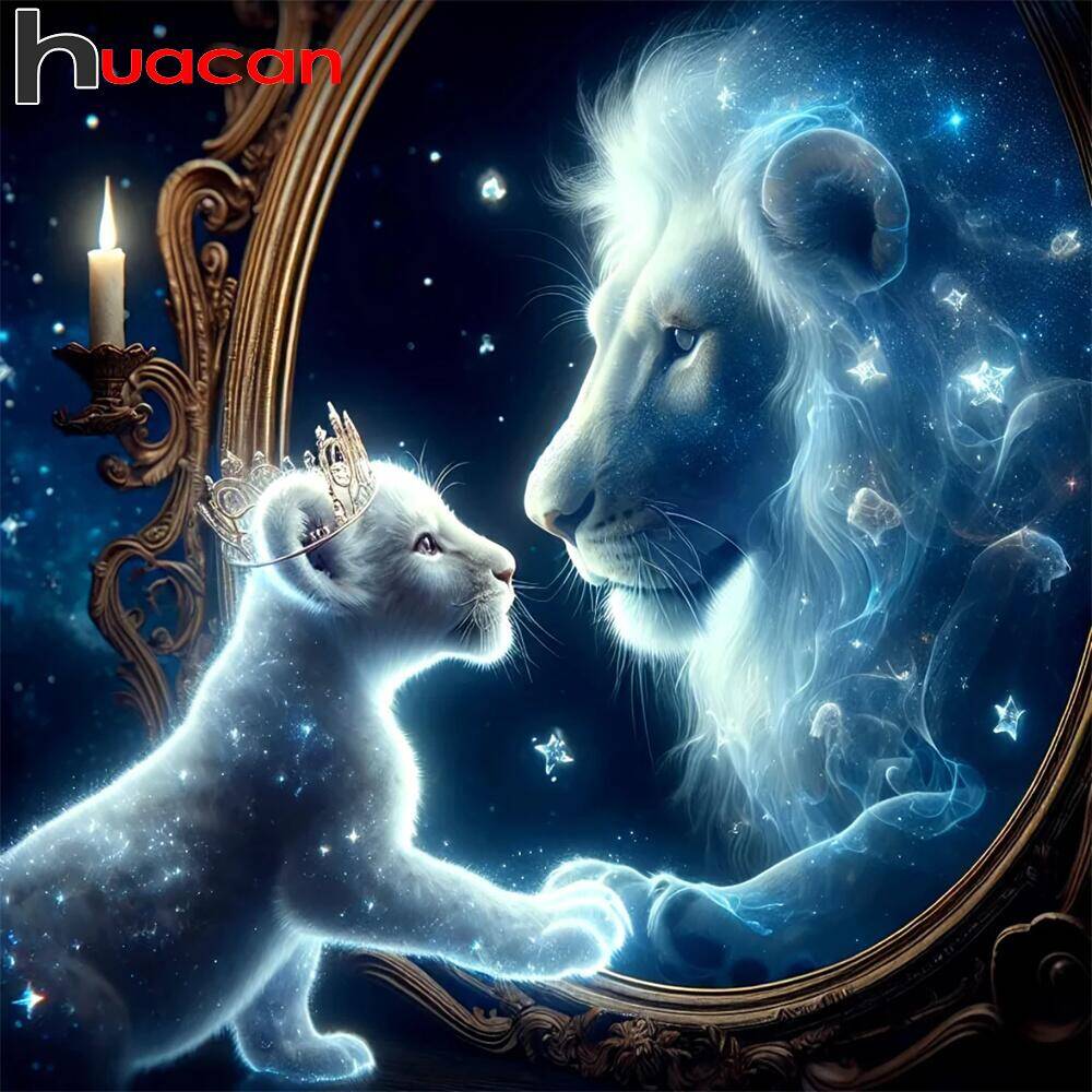 Art Craft Lion - Huacan Diamond Schilderen Dier Hond Nieuwkomers