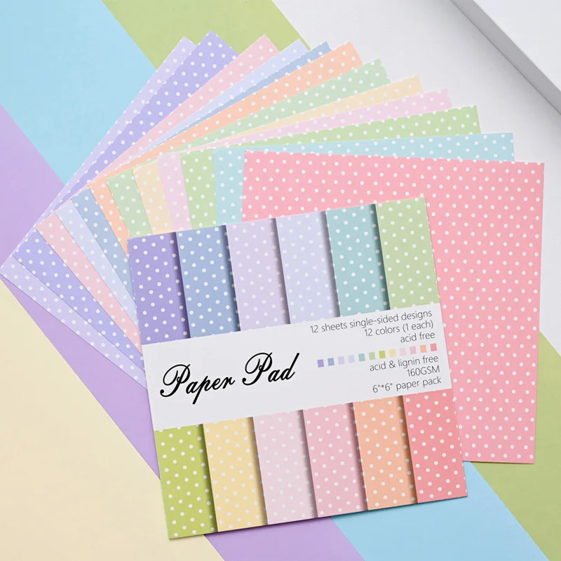 Art X Craft - 12 velletjes 6x6 inch papier met