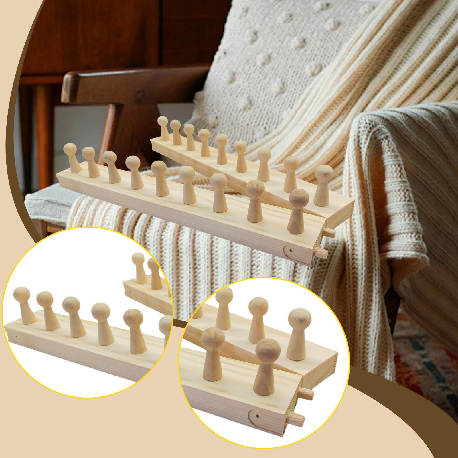 Loom Weaving Frame - Mini weefgetouw met verstelbaar houten pinframe