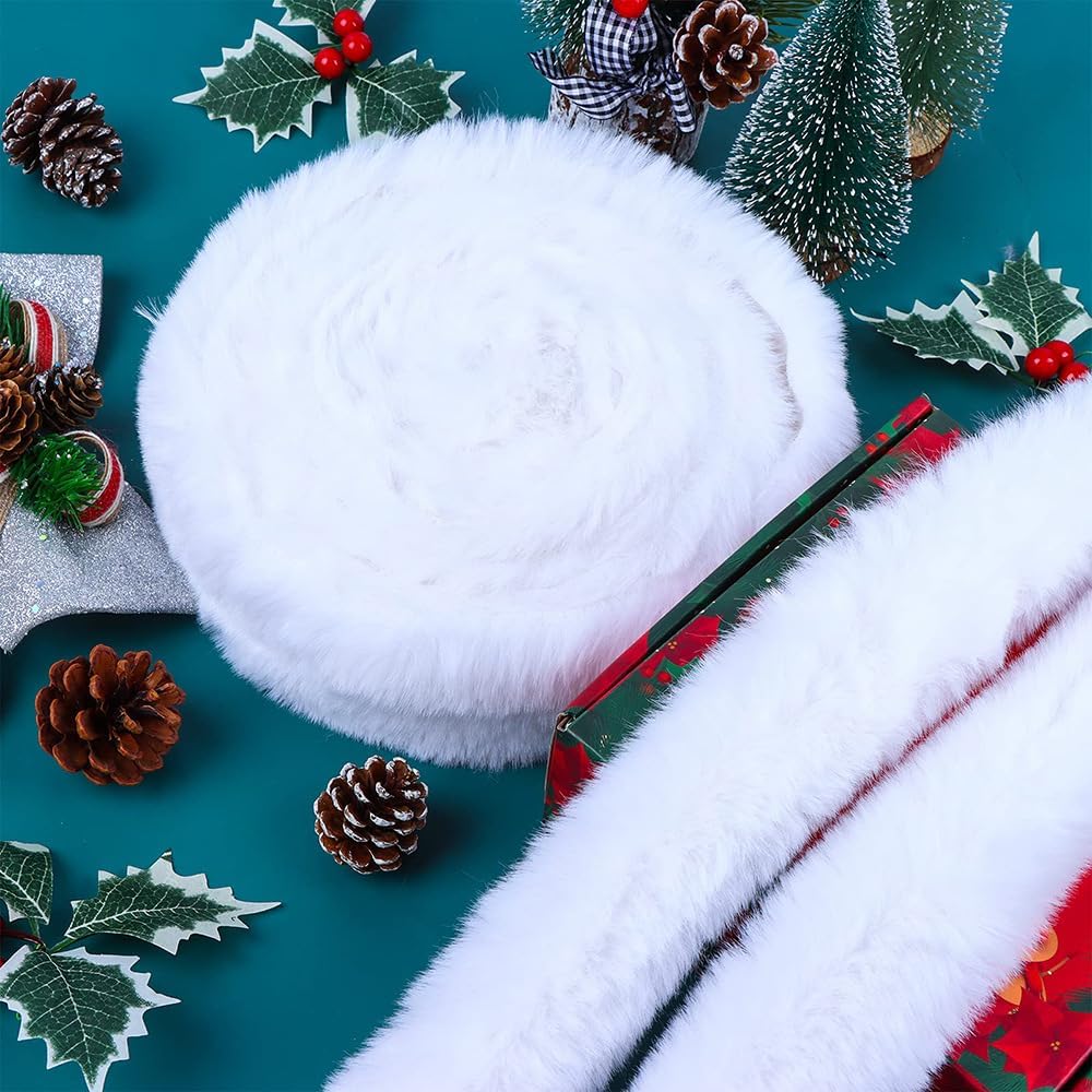 Art And Craft For Xmas - Nepbontlint Nertsenwollen strips DIY ruwe rand