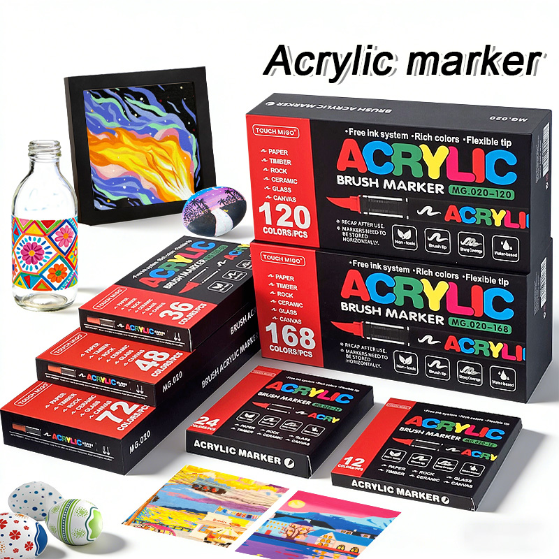 Illustration Marker Set - 12-168 Kleuren Professionele Acrylmarker Set voor