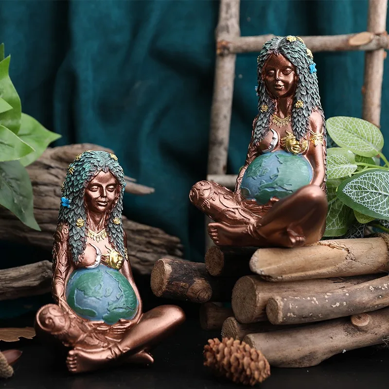 Art And Craft For Mother'S Day - 1Pc Moederdag Aarde Moeder Standbeeld Hars