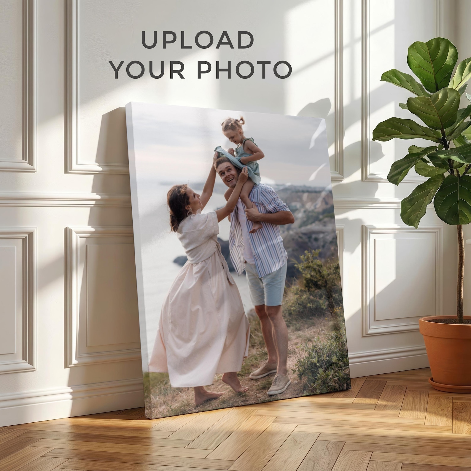 Art Craft Christmas - Gepersonaliseerd fotocanvas, op maat gemaakte familie-wanddecoratie,