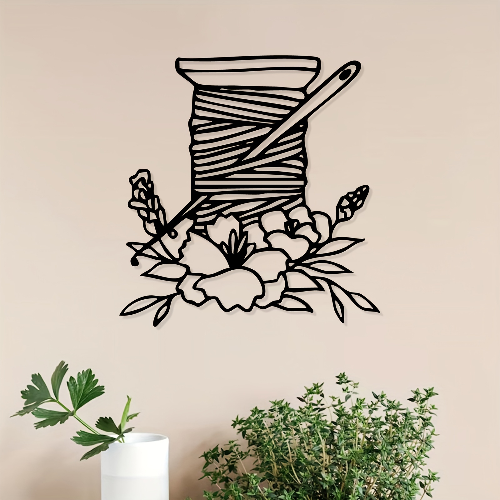 Art And Craft For Mother'S Day - Draadspoel Bloemen Metalen Wandkunst IJzer Naaien