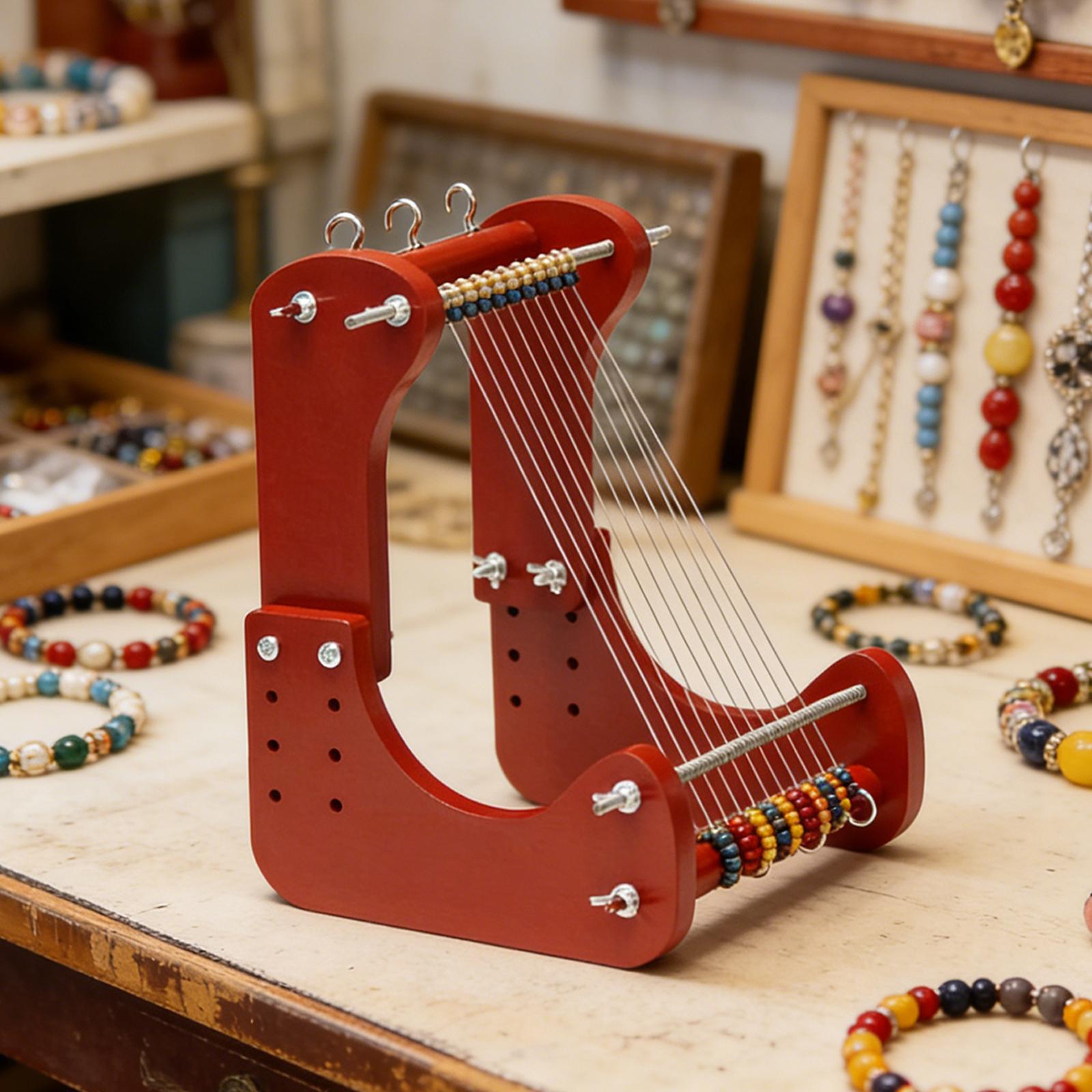 Loom Weaving Frame - Verstelbare kralenweefgetouw DIY-accessoires, eenvoudige montage, dagelijks