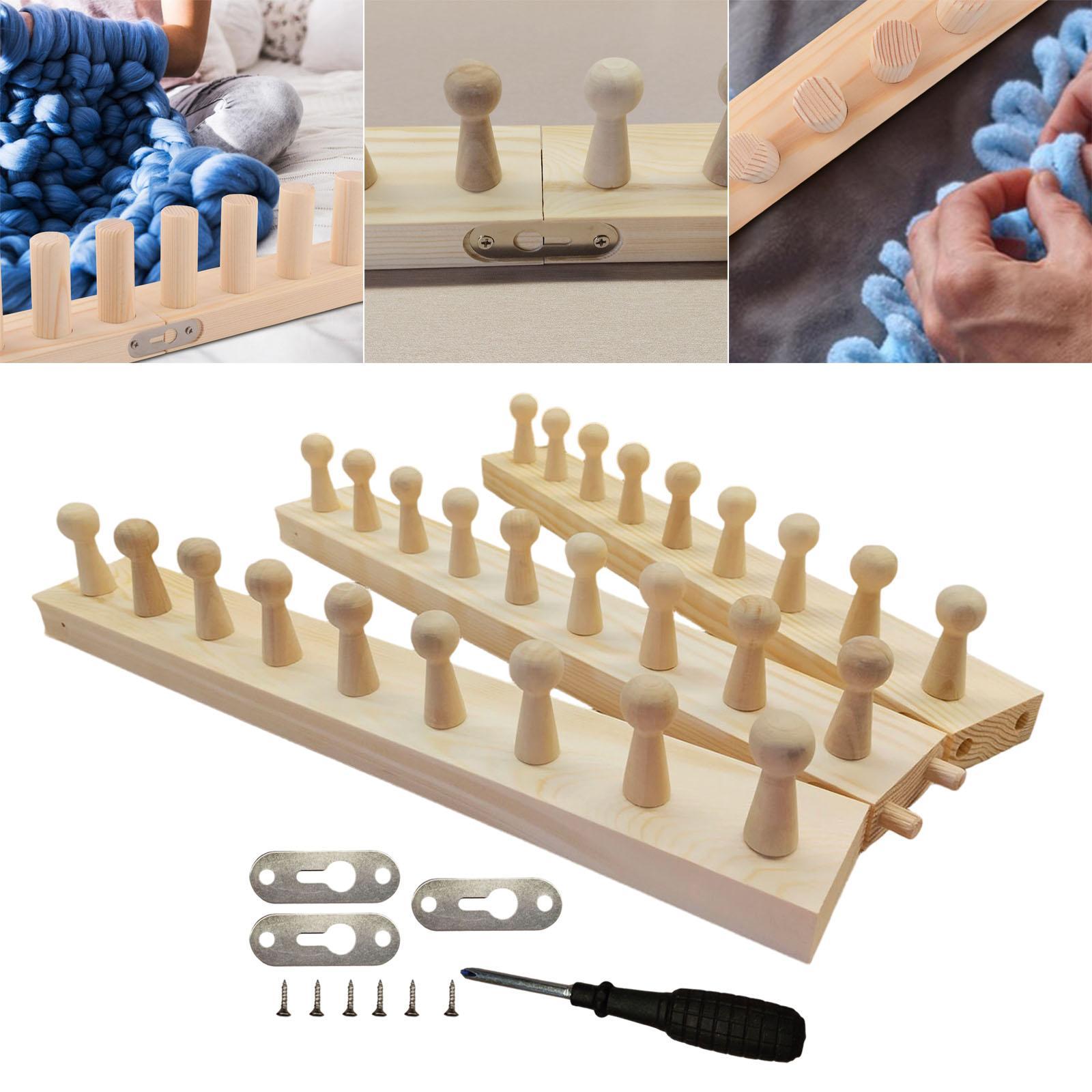 Loom Weaving Frame - Verstelbare deken breigetouw houtkleur weefgetouwkit voor