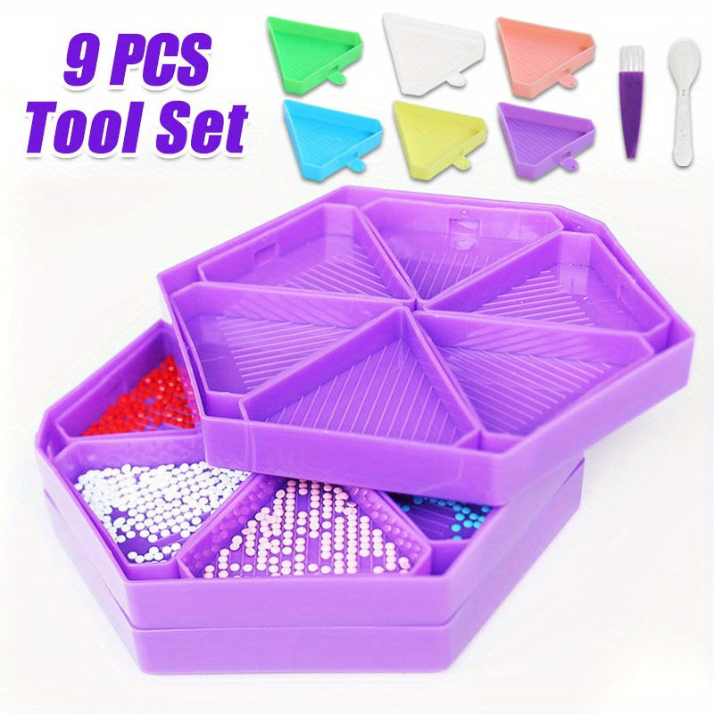 Diamond Painting Kit - 9 STKS Nieuwe Diamond Painting Tray,