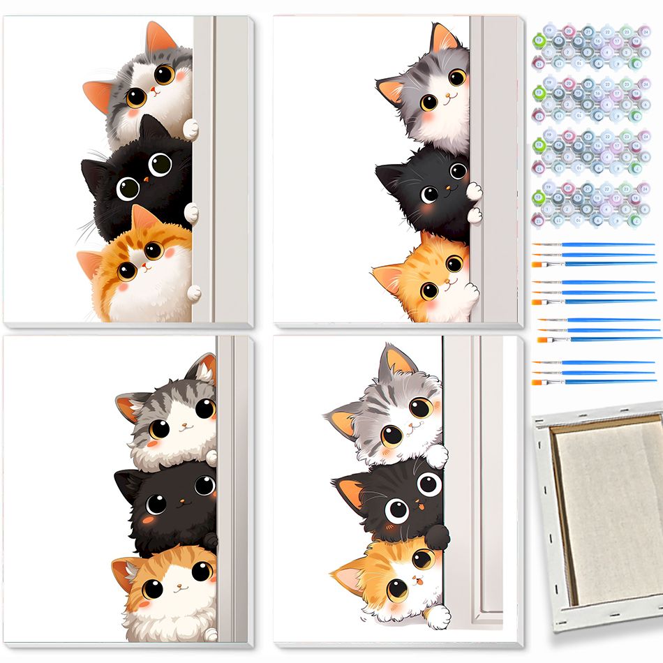 Art Craft Cat - CHENISTOR Katten Schilderen Op Nummer Knutselwerk