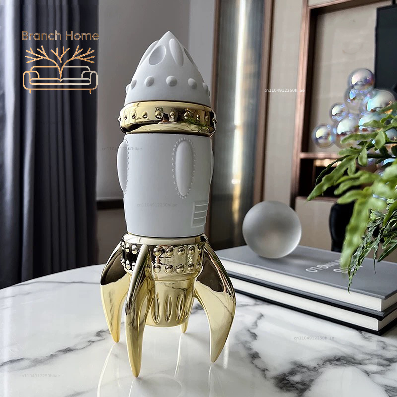 Art And Craft Rocket - Raketversieringen, Creatieve Kunstdecoratie, Raketmodel Sculptuur, TV-kast