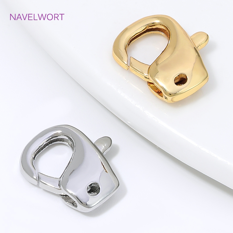 Art Craft Making - 13mm*11.5mm 18K verguld gouden kreeftgespsluiting, messing