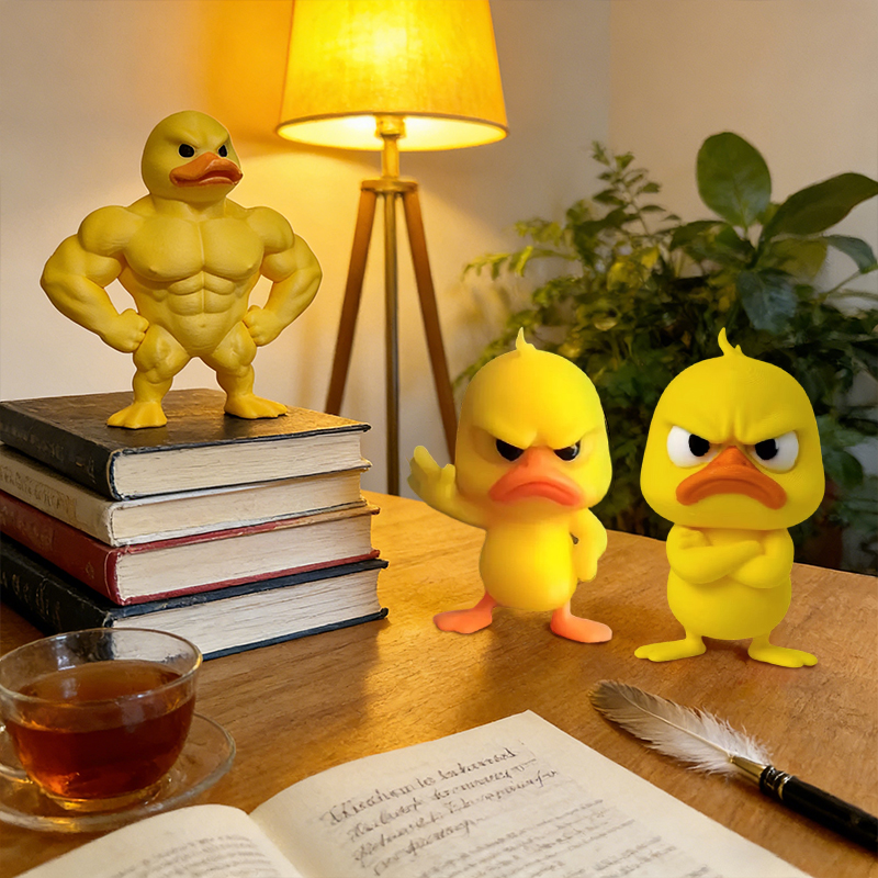 Art Craft Duck - 1/3pcs Boze Gele Eend Standbeeld met