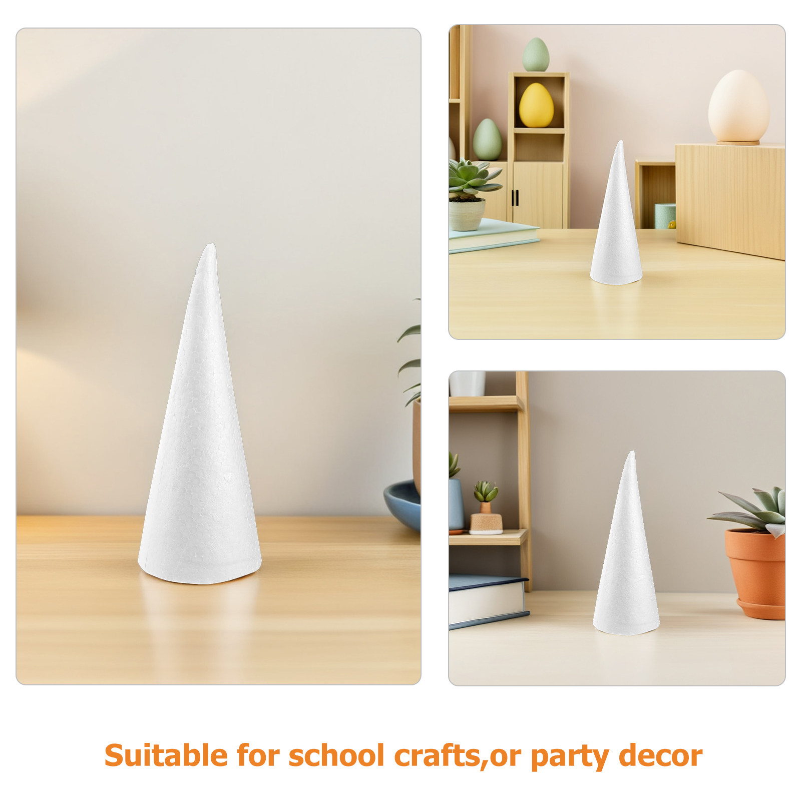 12 stuks schuimkegels, witte p - Art And Craft For Xmas recensie en prijs
