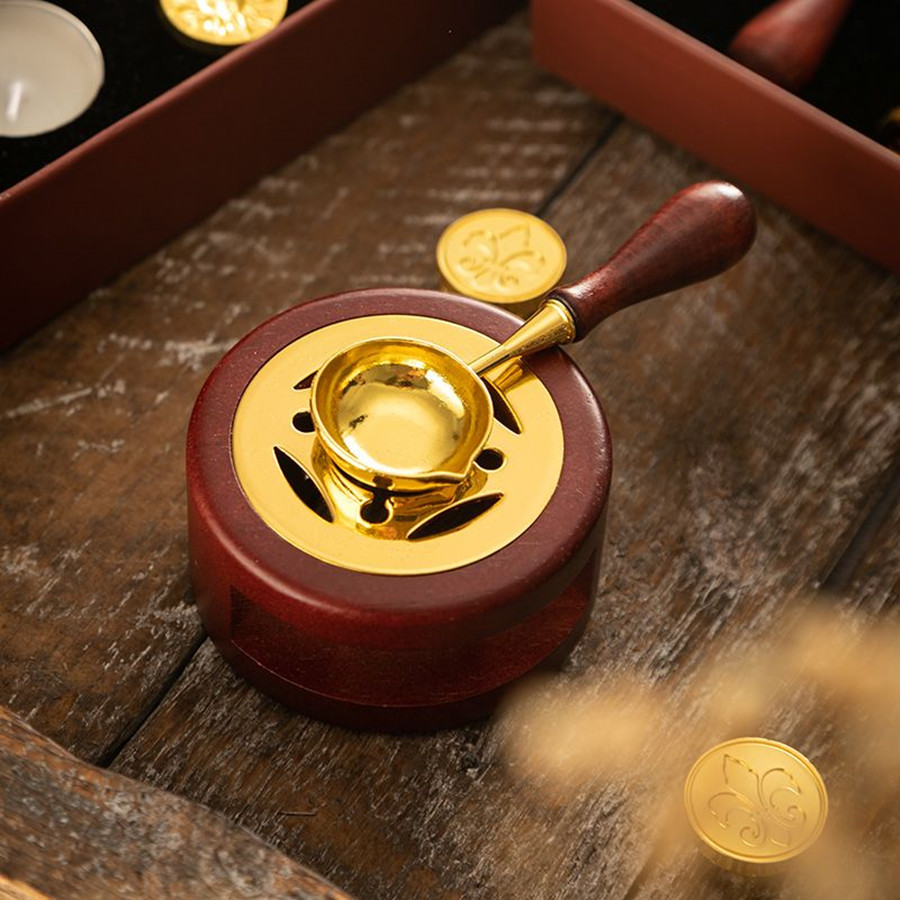 1set Wax Seal Warmer Kit, Hout - Batik Wax Kit recensie en prijs