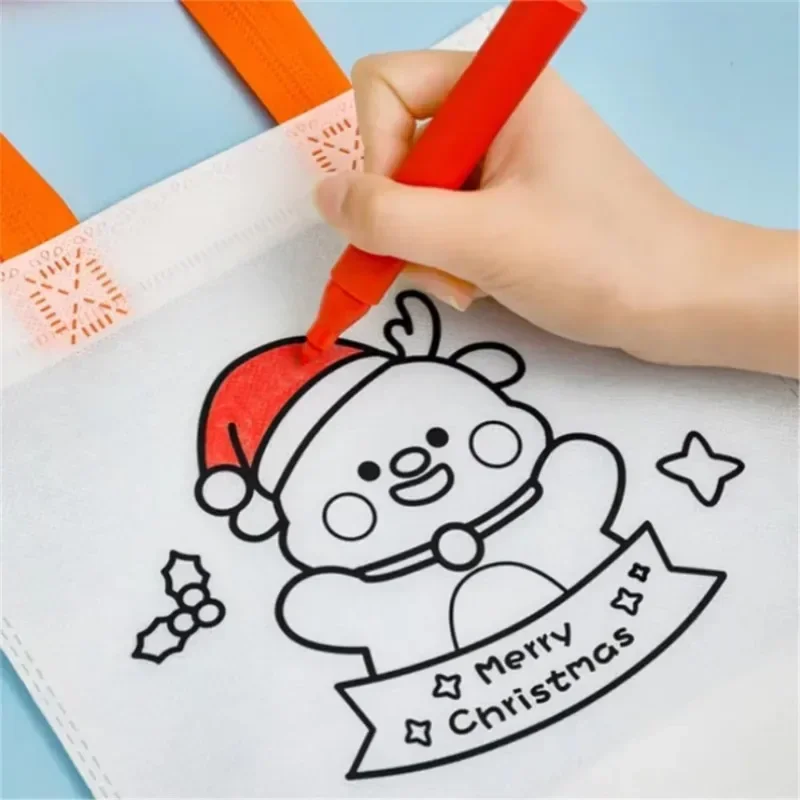 Cartoon Kerst Diy Graffiti Tas - Art And Craft For Xmas recensie en prijs