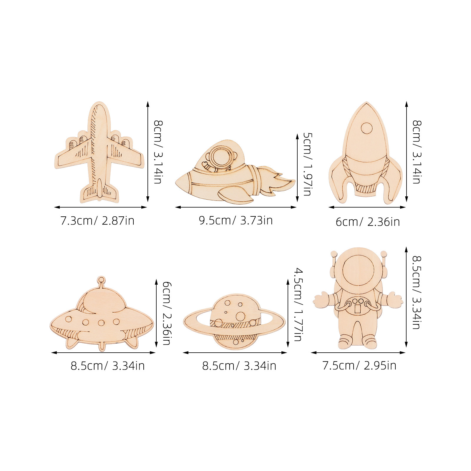 24 stuks houten astronaut rake - Art And Craft Rocket recensie en prijs