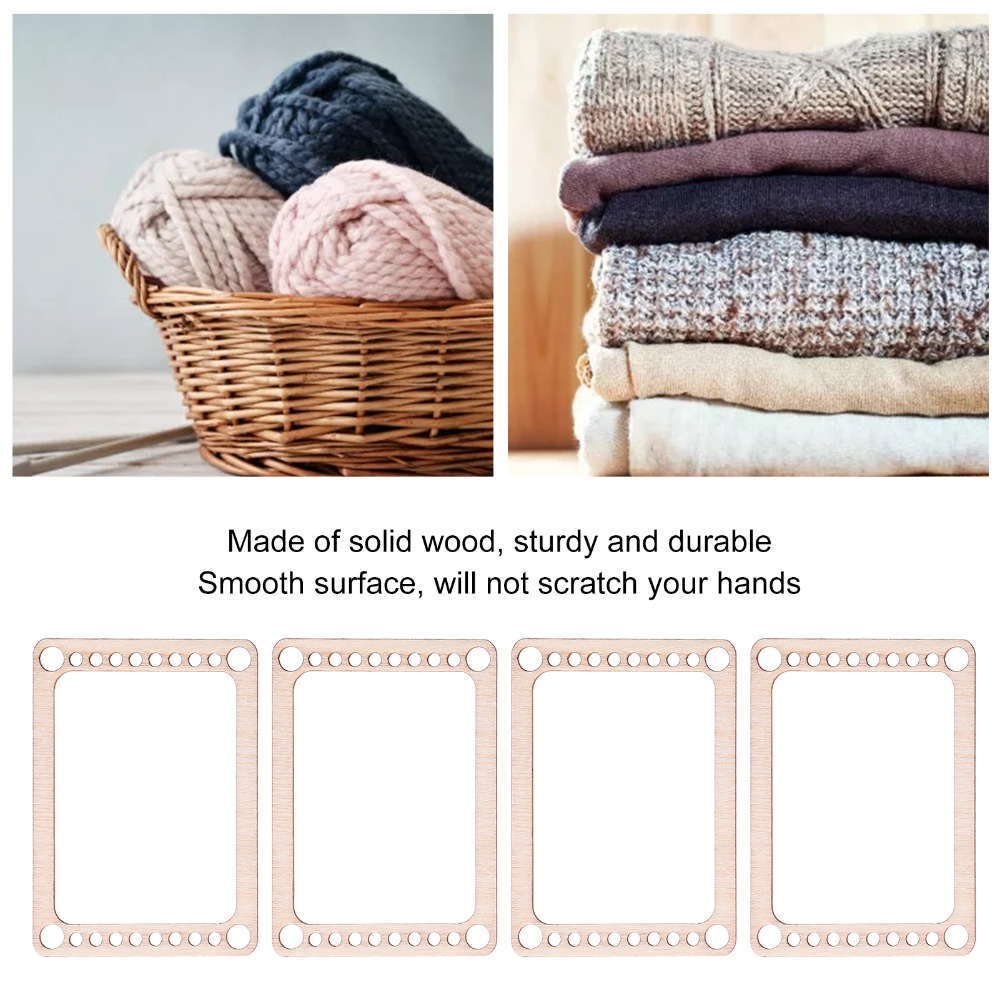 4-delige praktische houten wee - Loom Weaving Frame recensie en prijs