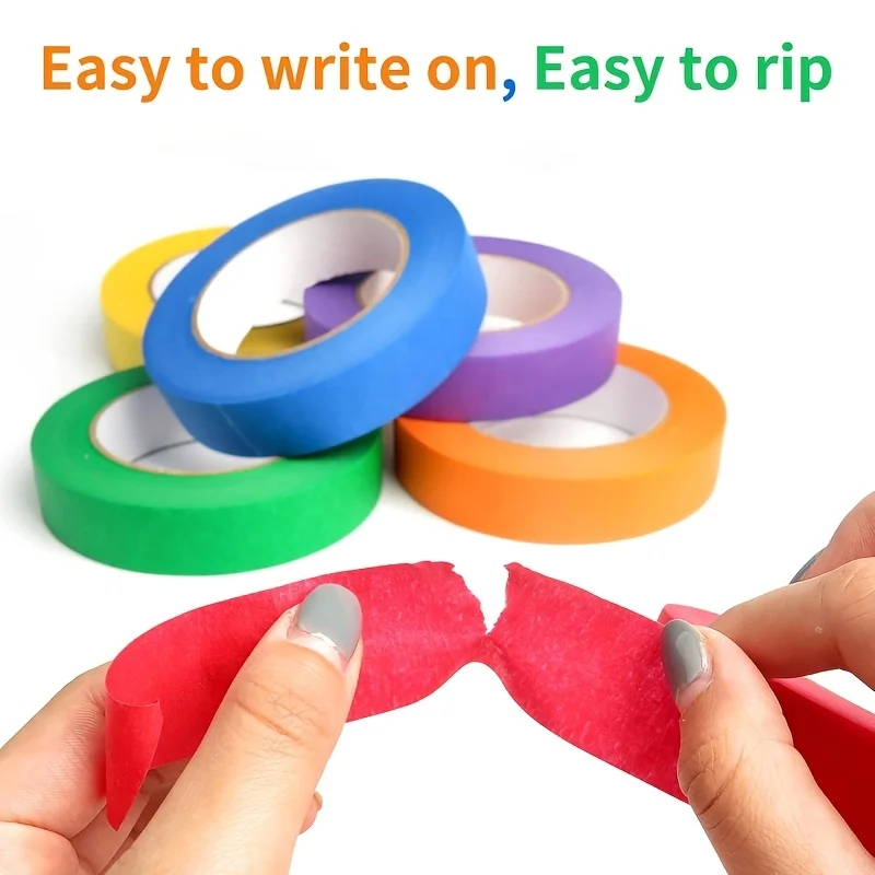 6 rollen gekleurde afplaktape, - Art X Craft recensie en prijs
