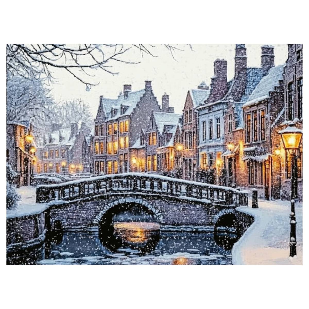 De stad in de winter 30X40 CM/ - Art Craft Winter recensie en prijs