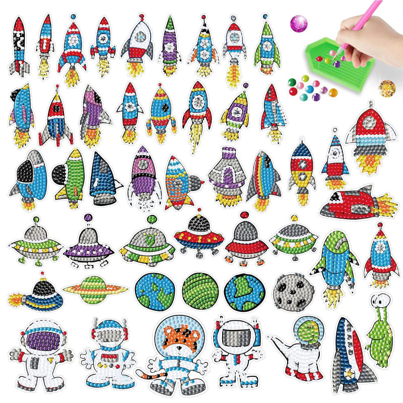 Space Diamond Art Kit voor kin - Art And Craft Rocket recensie en prijs