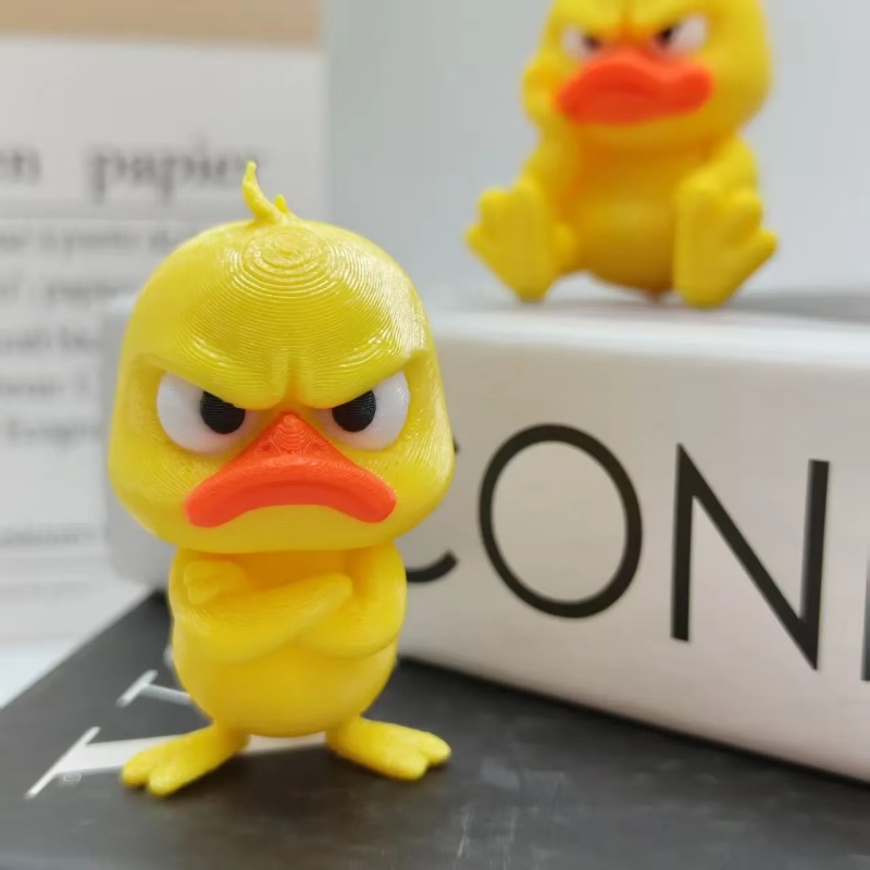 3D-geprinte boze gele eend bee - Art Craft Duck recensie en prijs