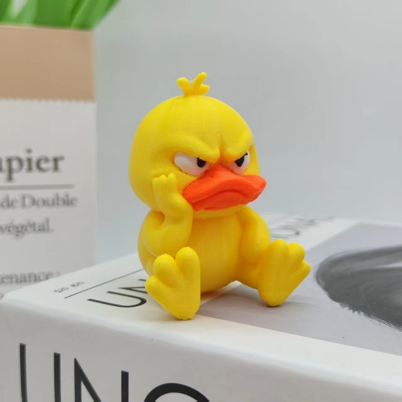 3D-geprinte boze gele eend bee - Art Craft Duck recensie en prijs