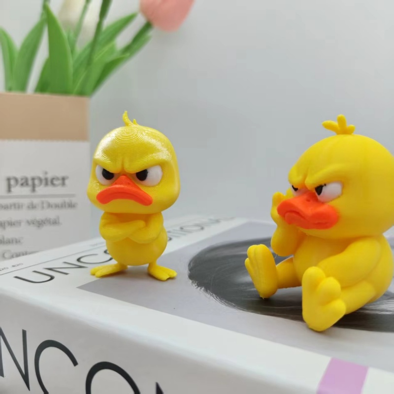 3D-geprinte boze gele eend bee - Art Craft Duck recensie en prijs