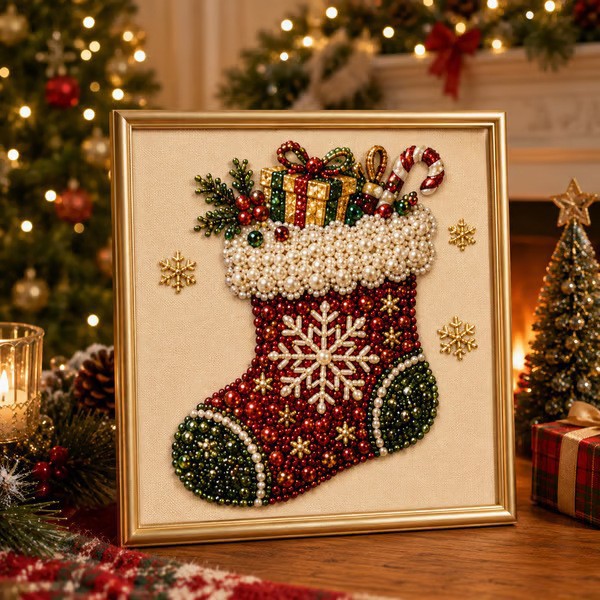 Kerst 3D Parelkunst DIY Kit Ke - Art And Craft For Xmas recensie en prijs