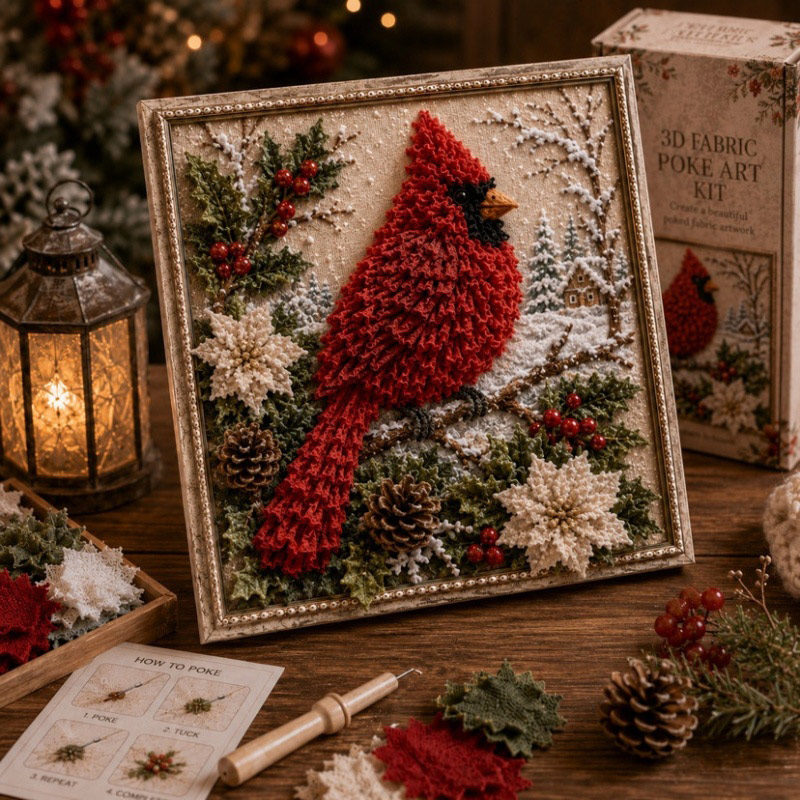 Kerststof Poke Art Kit Zonder  - Art And Craft For Xmas recensie en prijs