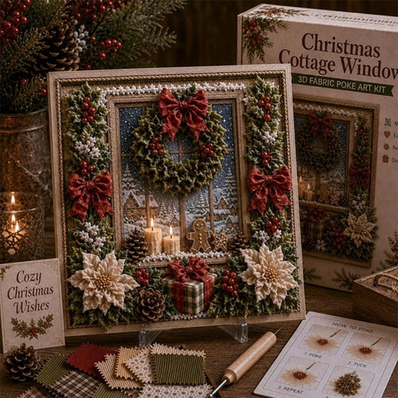 Kerststof Poke Art Kit Zonder  - Art And Craft For Xmas recensie en prijs