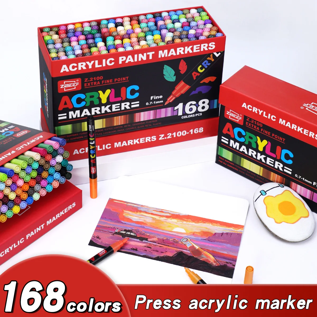 36-240 kleuren acrylverf stift - Illustration Marker Set recensie en prijs
