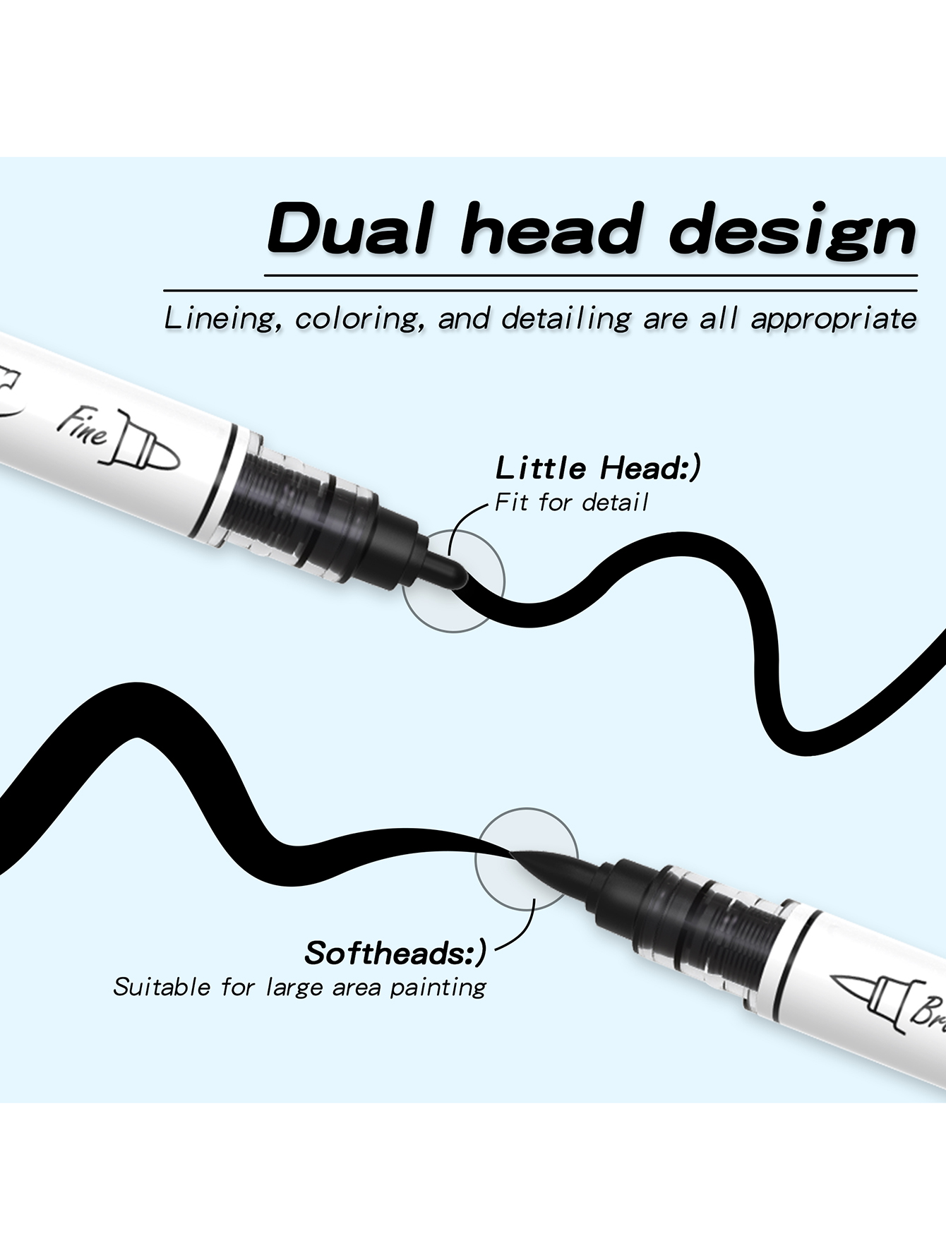 Zwart/witte grote capaciteit d - Illustration Marker Set recensie en prijs