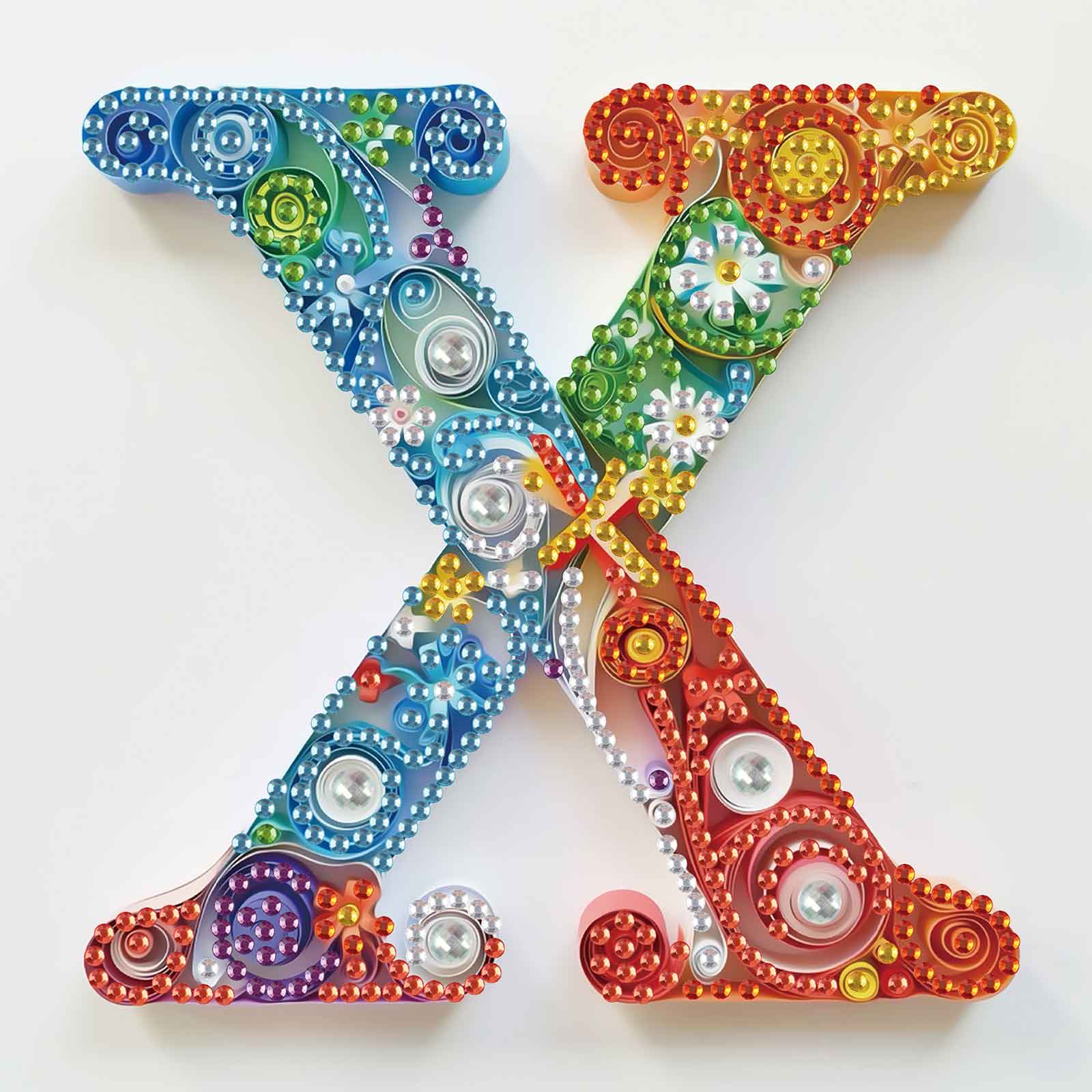 Speciaal gevormde diamantkunst - Art And Craft Letter X recensie en prijs