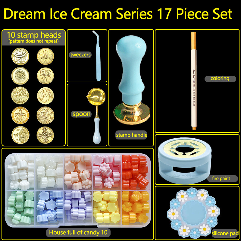 17PC/1Set Lakzegel Stempel Kit - Batik Wax Kit recensie en prijs