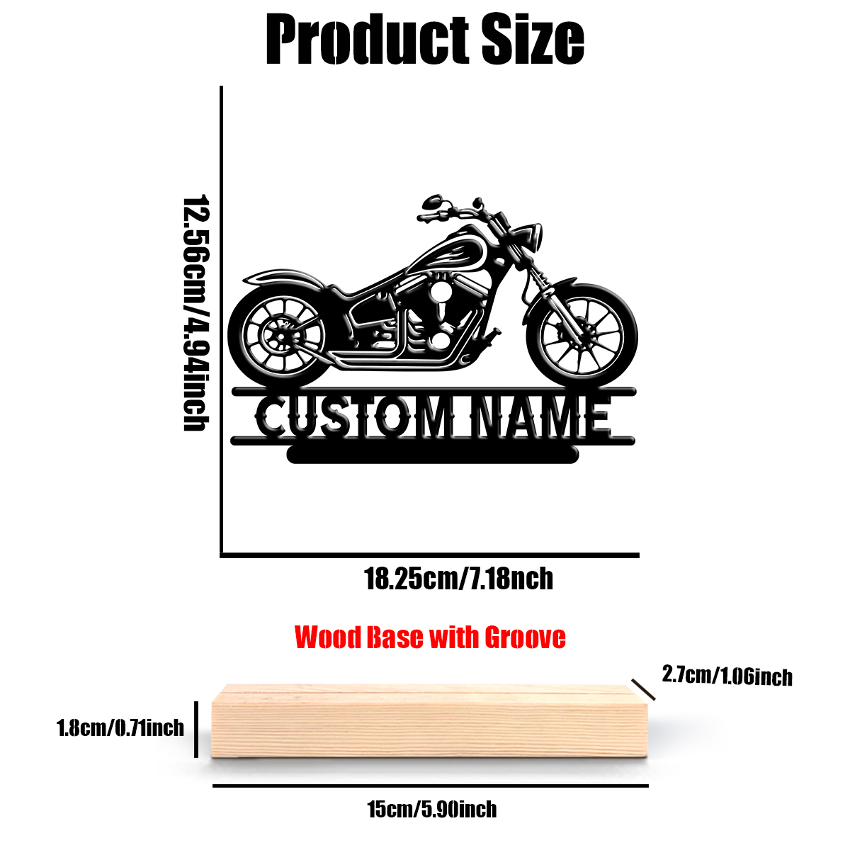 1Pc Csutom Naam Road Motorbike - Art Craft Christmas recensie en prijs